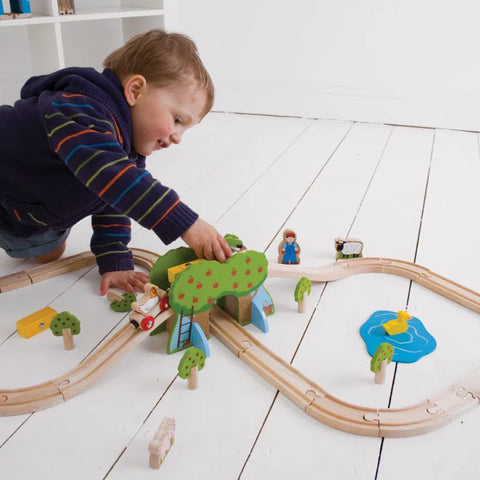 Farm Train Set-Bigjigs Rail,Christmas,Christmas 2025,Gifts For 3-5 Years Old,Gifts for 5-7 Years Old,Train-Learning SPACE