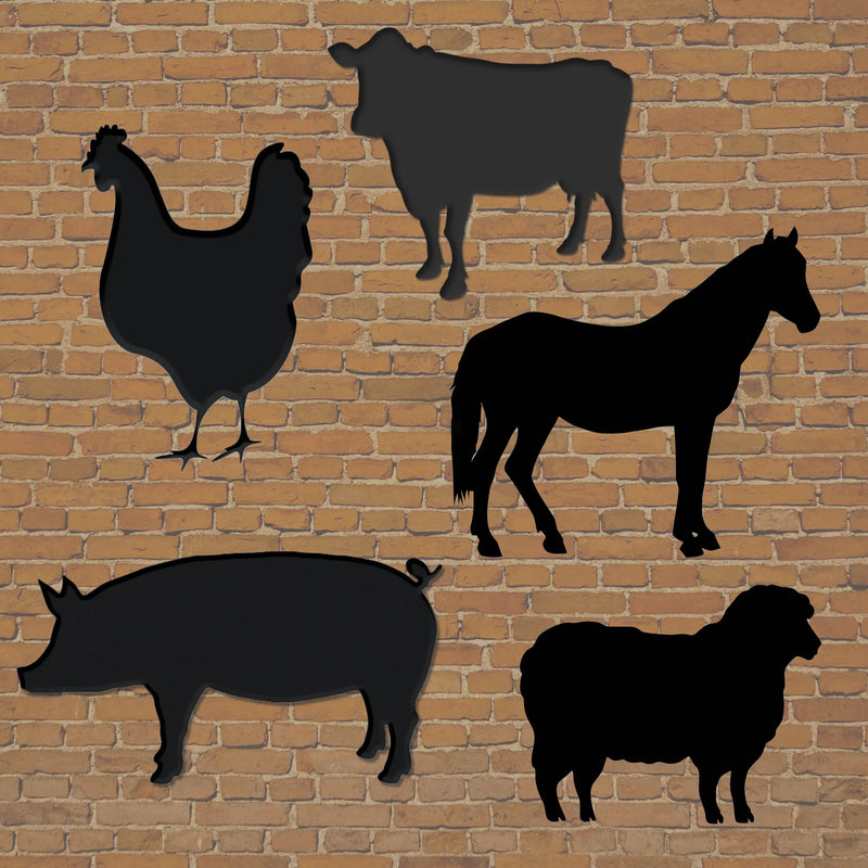 Farmyard Animal Chalkboard Set of 5, Learning SPACE