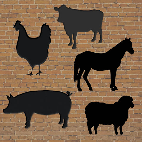 Farmyard Animal Chalkboard Set of 5, Learning SPACE