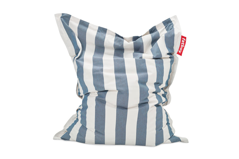 Fatboy Original Outdoor Bean Bag, Stripe Ocean Blue Sofas Learning SPACE