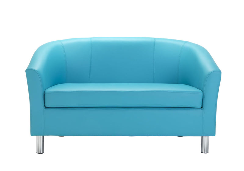 Faux Leather Tub Sofa with Metal Feet, Learning SPACE