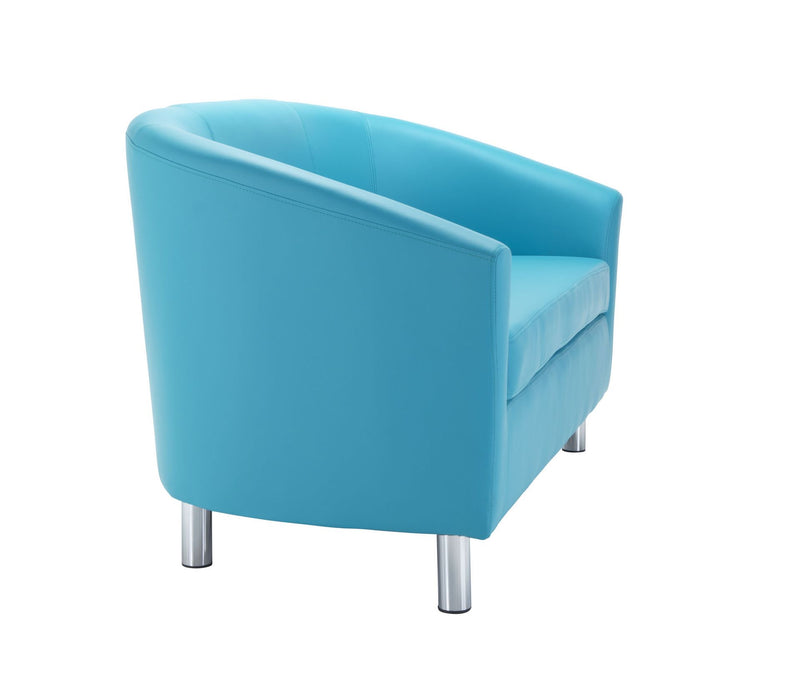 Faux Leather Tub Sofa with Metal Feet, Learning SPACE