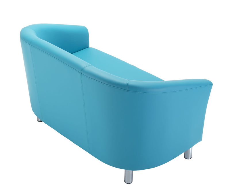 Faux Leather Tub Sofa with Metal Feet, Learning SPACE