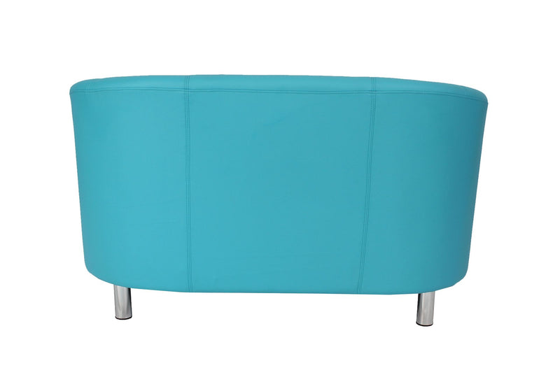 Faux Leather Tub Sofa with Metal Feet, Learning SPACE