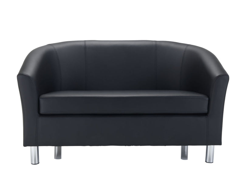 Faux Leather Tub Sofa with Metal Feet, Learning SPACE