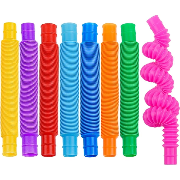 Fidget Pipes – Pack of 8 – Stretch, Pop, Twist and Play!, Learning SPACE