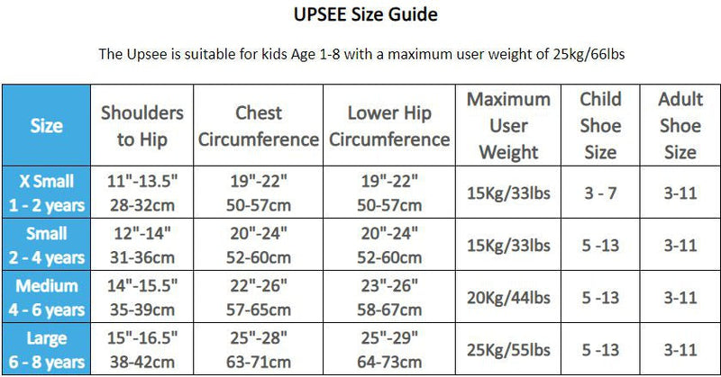 Firefly Upsee Mobility Aid Harness for Kids, Learning SPACE