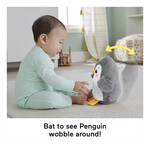 Fisher Price Flap & Wobble Penguin-Baby & Toddler Gifts, Baby Cause & Effect Toys, Baby Musical Toys, Baby Sensory Toys, Baby Soft Toys, Baby Toys, Fisher Price-Learning SPACE