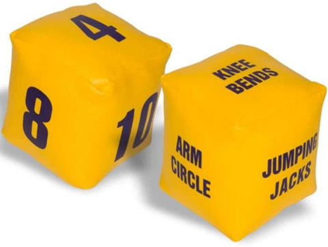 Fitness Dice - Set of 2-Active Games,Additional Need,Calmer Classrooms,eduk8,Exercise,Garden Game,Gross Motor and Balance Skills,Helps With,Outdoor Toys & Games-Learning SPACE