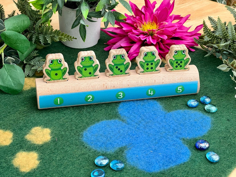 Five Frogs on a Log - Double-sided Number Line, Maths Toys Learning SPACE