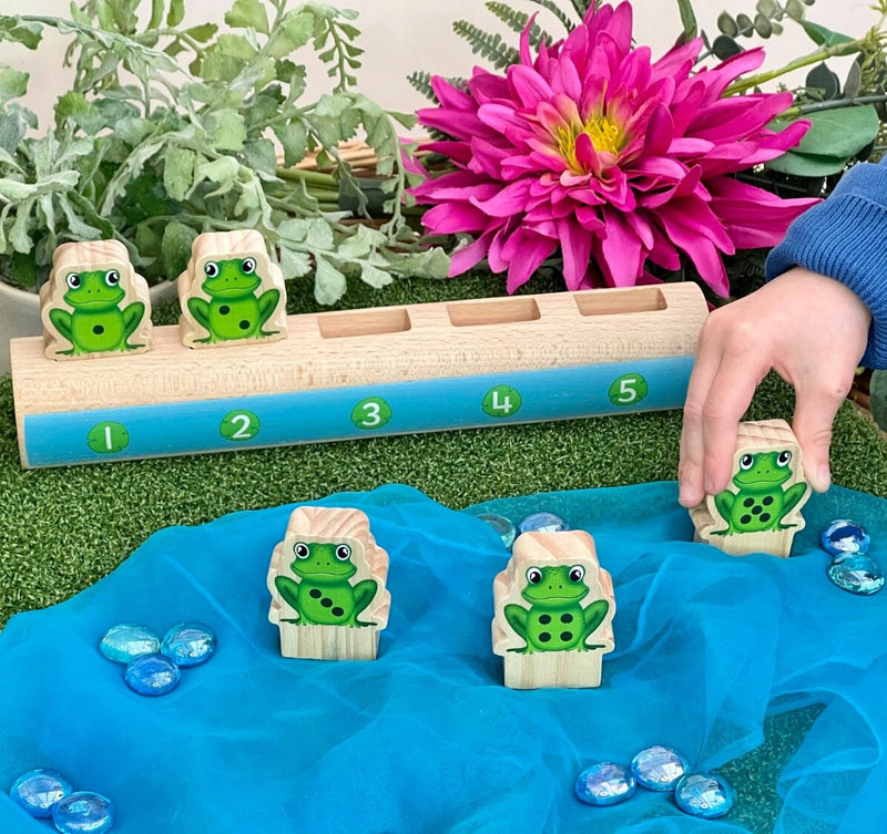 Five Frogs on a Log - Double-sided Number Line, Maths Toys Learning SPACE