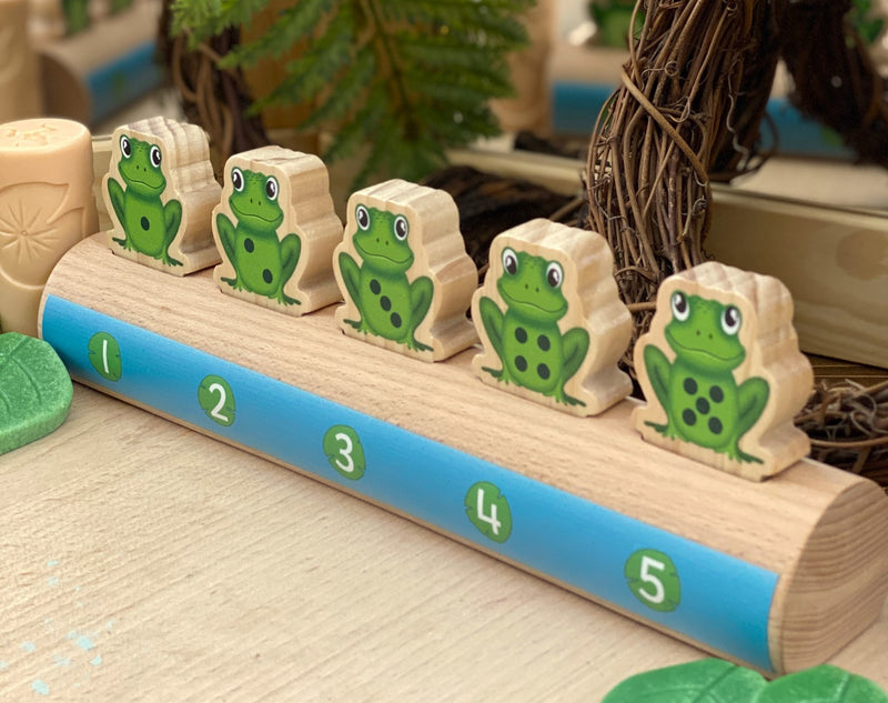 Five Frogs on a Log - Double-sided Number Line, Maths Toys Learning SPACE