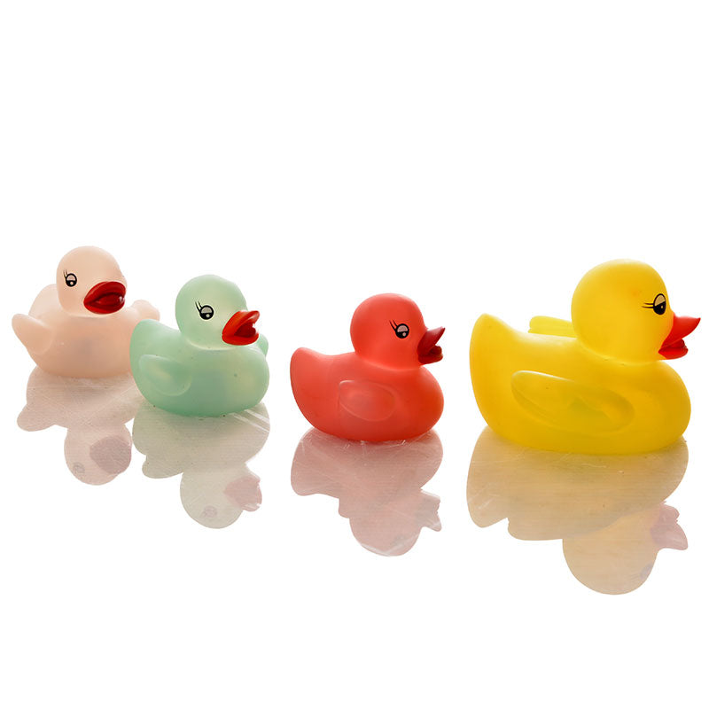 Flashing Duck Family - Set of 4-AllSensory,Baby Sensory Toys,Early Years Sensory Play,Gifts for 0-3 Months,Gifts For 1 Year Olds,Playlearn,Sensory Light Up Toys,Stock-Learning SPACE