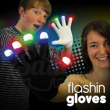 Flashing Gloves - Black-AllSensory,Gifts For 3-5 Years Old,Pocket money,Sensory Light Up Toys,Stock,Stocking Stuffers,The Glow Company,Visual Sensory Toys-Learning SPACE