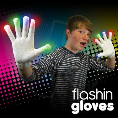 Flashing Gloves - White, Learning SPACE