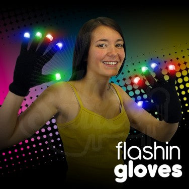 Flashing Gloves - Black-AllSensory,Gifts For 3-5 Years Old,Pocket money,Sensory Light Up Toys,Stock,Stocking Stuffers,The Glow Company,Visual Sensory Toys-Learning SPACE