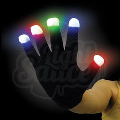 Flashing Gloves - Black-AllSensory,Gifts For 3-5 Years Old,Pocket money,Sensory Light Up Toys,Stock,Stocking Stuffers,The Glow Company,Visual Sensory Toys-Learning SPACE