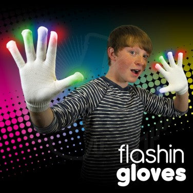 Flashing Gloves - White-AllSensory, Gifts For 3-5 Years Old, Pocket money, Sensory Light Up Toys, Stock, The Glow Company, Visual Sensory Toys-Learning SPACE