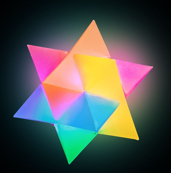 Flashing Prism Ball - Random Bouncing LED Light-Up Fun, Learning SPACE