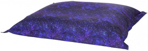 Floor Cushion Galaxy Print UV Reactive Children's Bean Bag-AllSensory,Bean Bags,Bean Bags & Cushions,Dropship,Eden Learning Spaces,Nurture Room,Star & Galaxy Theme Sensory Room,Stock,Teenage & Adult Sensory Gifts,UV Reactive,Wellbeing Furniture-Learning SPACE