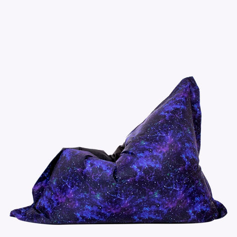 Floor Cushion Galaxy Print UV Reactive Children's Bean Bag-AllSensory,Bean Bags,Bean Bags & Cushions,Dropship,Eden Learning Spaces,Nurture Room,Star & Galaxy Theme Sensory Room,Stock,Teenage & Adult Sensory Gifts,UV Reactive,Wellbeing Furniture-Learning SPACE