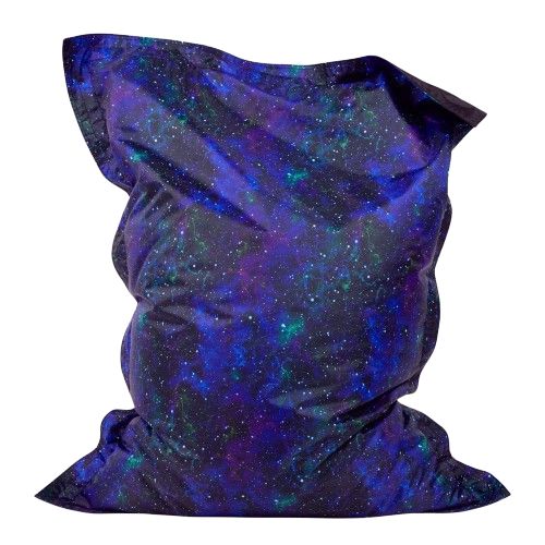 Floor Cushion Galaxy Print UV Reactive Children's Bean Bag, Learning SPACE