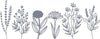 Flower Wall Decal, Grey 52x20 cm Learning SPACE