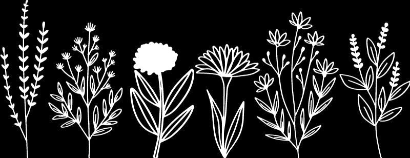 Flower Wall Decal, White 52x20 cm Learning SPACE