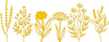 Flower Wall Decal, Yellow 52x20 cm Learning SPACE