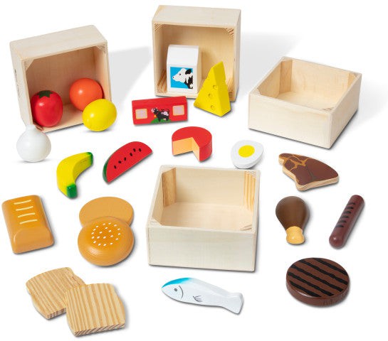 Food Groups - Wooden Healthy Food Play Set, Learning SPACE