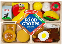 Food Groups - Wooden Healthy Food Play Set-Baby Wooden Toys, Calmer Classrooms, Feeding Skills, Gifts For 2-3 Years Old, Helps With, Imaginative Play, Kitchens & Shops & School, Planning And Daily Structure, Play Food, Stock, Wooden Toys-Learning SPACE