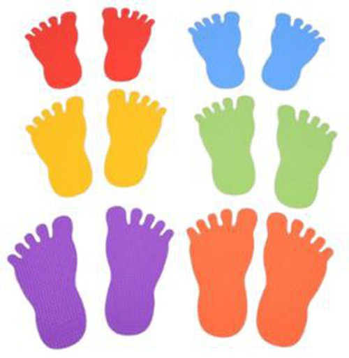 Foot Marks Set Of 6 Pairs, Learning SPACE