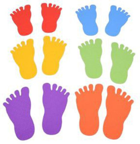 Foot Marks Set Of 6 Pairs-Active Games,Additional Need,Balancing Equipment,EDX,Gross Motor and Balance Skills,Stepping Stones,Stock-Learning SPACE