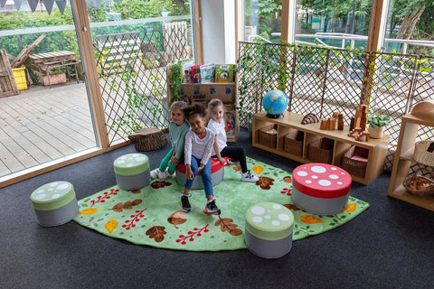 Forest Friends™ Corner Placement 2x2m Carpet-Corner & Semi-Circle,Dropship,Forest School & Outdoor Garden Equipment,Kit For Kids,Mats & Rugs,Natural,Nature Sensory Room,Neutral Colour,Placement Carpets,Rugs,Wellbeing Furniture,World & Nature-Learning SPACE