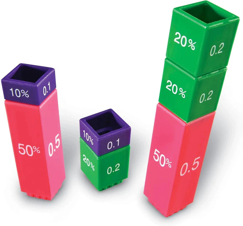 Fraction Tower Cubes Equivalency Set, Learning SPACE