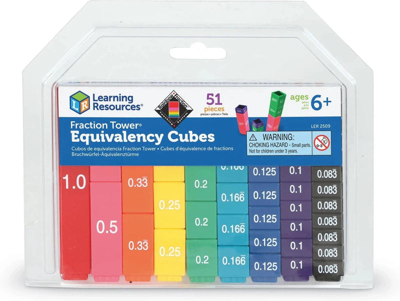 Fraction Tower Cubes Equivalency Set, Learning SPACE