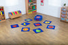 Fruit Mini Placement Carpets with Holdall (32 Pack)-Classroom Packs,Dropship,Kit For Kids,Mats,Mats & Rugs,Multi-Colour,Rugs,Sit Mats,Square,Wellbeing Furniture,World & Nature-Learning SPACE