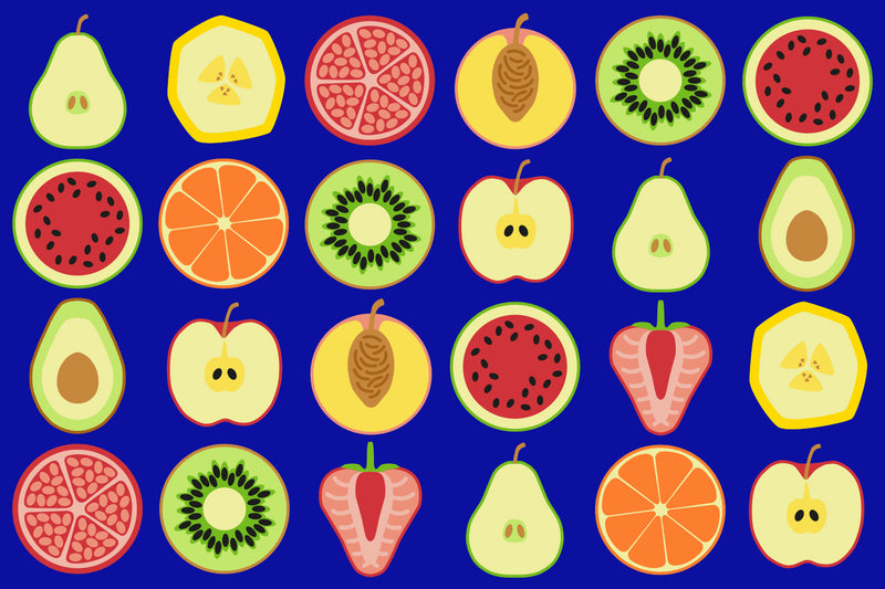 Fruit Rectangular Placement 3x2m Carpet 3x2m, Learning SPACE