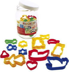 Fun Cutters - Jar of 24 Pastry Cutters-Baby Arts & Crafts, Bigjigs Toys, Early Arts & Crafts, Imaginative Play, Kitchens & Shops & School, Maths, Play Kitchen Accessories, Primary Maths, Shape & Space & Measure, Stock-Learning SPACE