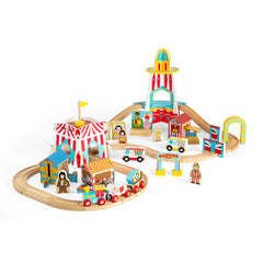 Fun Fair Train Set-Bigjigs Rail,Bigjigs Toys,Train,Wooden Toys-Learning SPACE