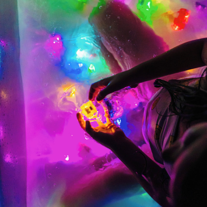 Glo Pals Light up Sensory Cubes - 4 Pack, Learning SPACE