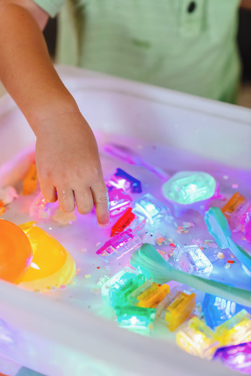 Glo Pals Light up Sensory Cubes - 4 Pack, Learning SPACE