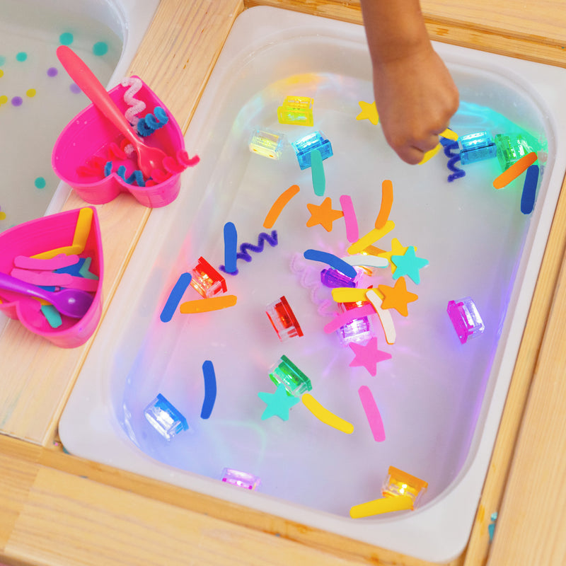 Glo Pals Light up Sensory Cubes - 4 Pack, Learning SPACE
