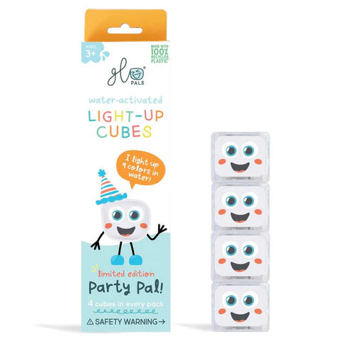 Glo Pals Light up Sensory Cubes - 4 Pack, White Learning SPACE