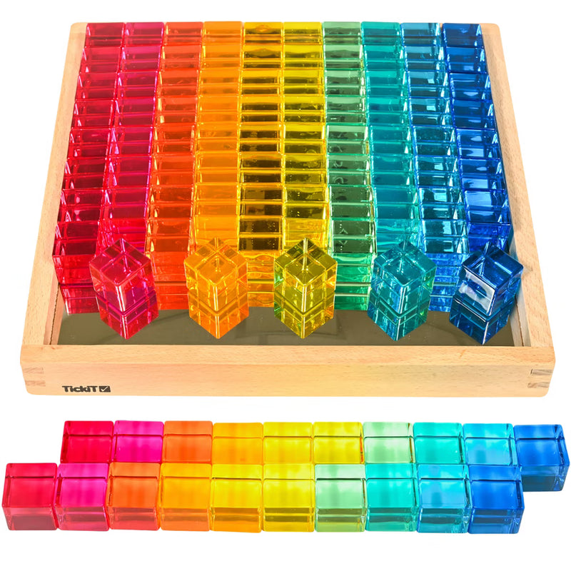 Gem Cube Mirror Tray, Learning SPACE