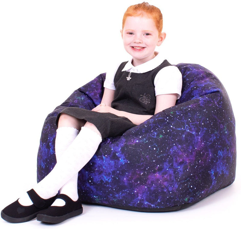 Galaxy Print UV Reactive Children's Bean Bag, Learning SPACE