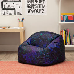 Galaxy Print UV Reactive Children's Bean Bag-AllSensory,Bean Bags,Bean Bags & Cushions,Eden Learning Spaces,Star & Galaxy Theme Sensory Room,Stock,Teenage & Adult Sensory Gifts,UV Reactive,Wellbeing Furniture-Learning SPACE