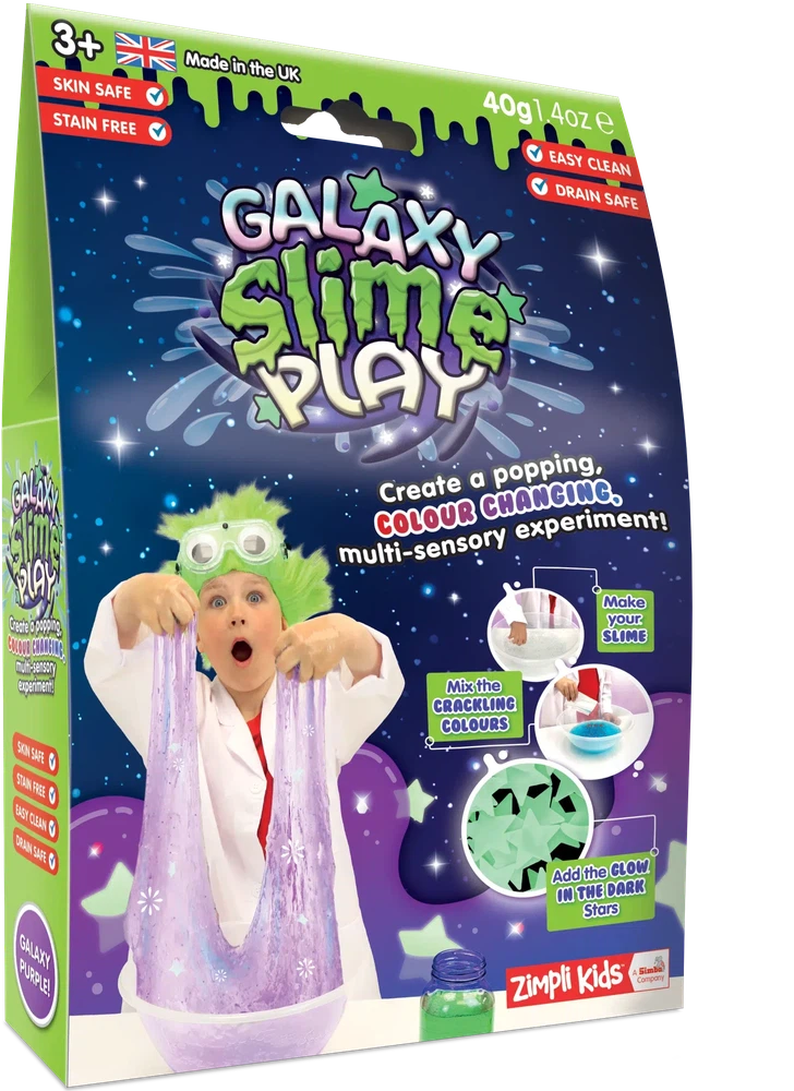 Galaxy Slime Play-Glow in the Dark, Messy Play, Slime, Stock, Zimpli Kids-Learning SPACE