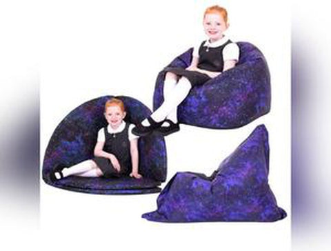 Galaxy Themed Seating Bundle-Sofas-Bean Bags, Bean Bags & Cushions, Calming and Relaxation, Eden Learning Spaces, Helps With, Nurture Room, Star & Galaxy Theme Sensory Room, UV Reactive, Wellbeing Furniture-Learning SPACE