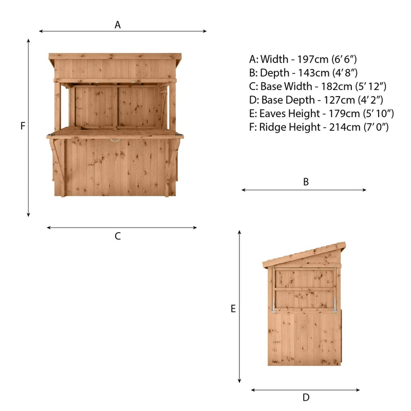 Garden Bar 6 x 4 With Shutters, Learning SPACE